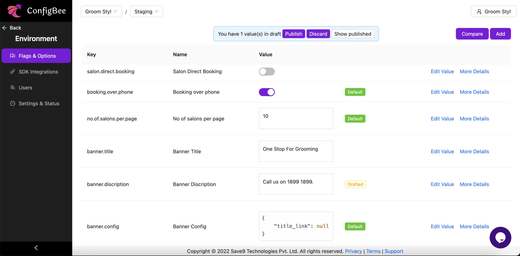 ConfigBee — Control Panel for Product Managers