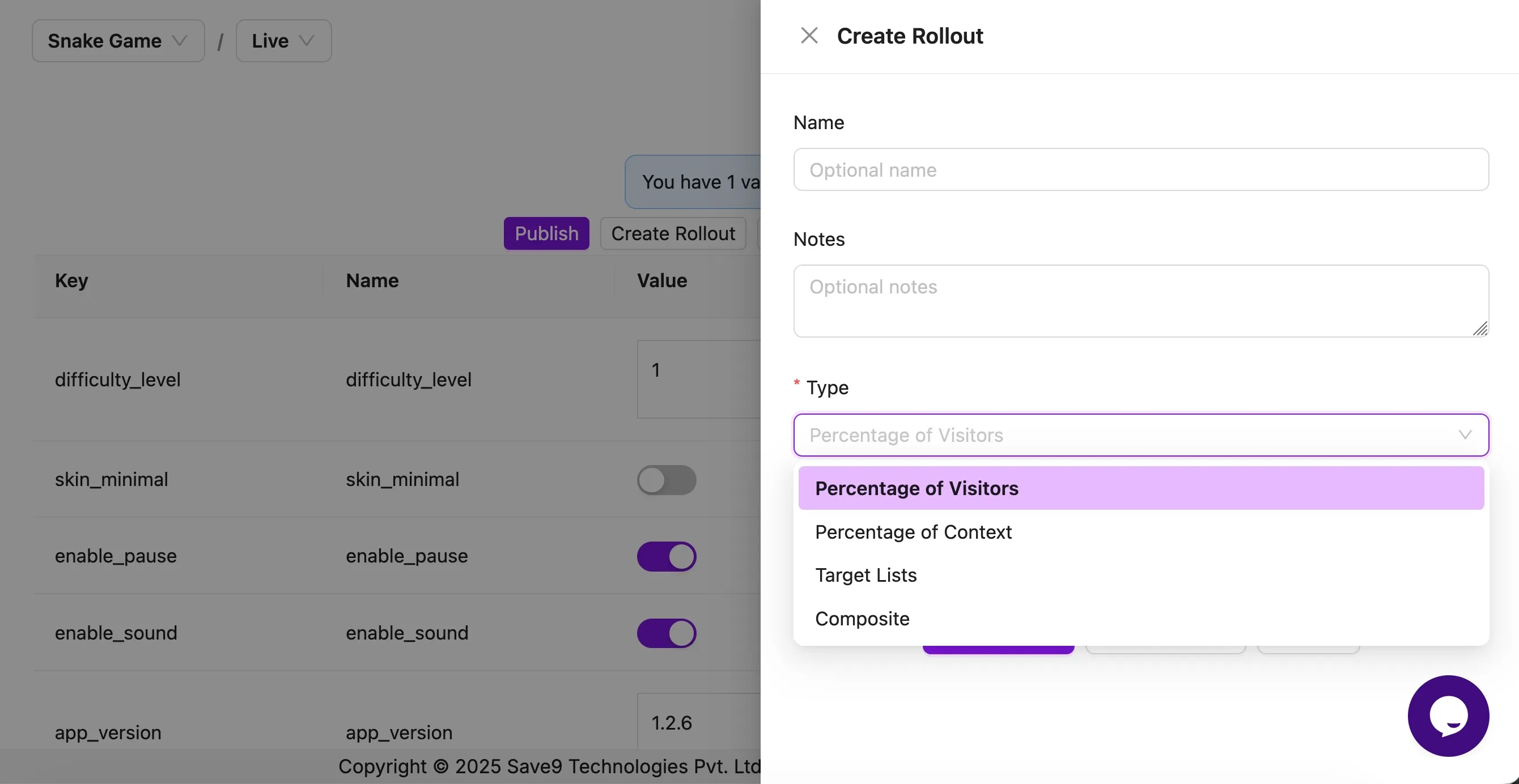 Gradual Rollouts Management Dashboard